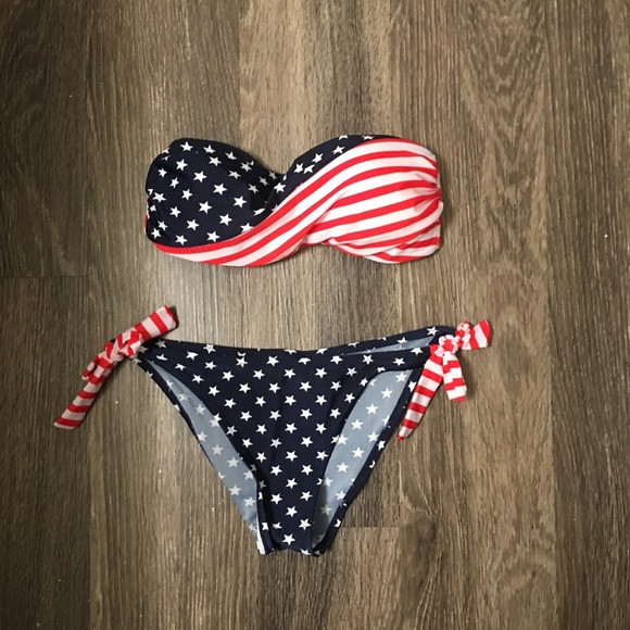 Other - American Flag 2 Pc. Swimsuit Sz L